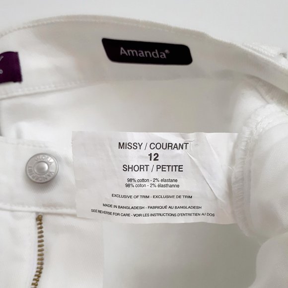 GLORIA VANDERBILT Amanda Classic Tapered Leg Jeans in Vintage White DGVB2692-VWT - Picture 11 of 16